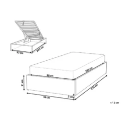 DINAN - Eenpersoonsbed - Roze - 90 X 200 Cm - Bouclé -VIDAXL Winkel 01a4ab7bb0ce49e9abdf7b7030cdea4e