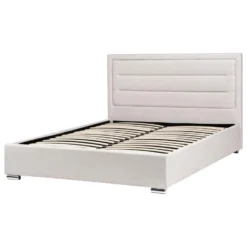 ROUEN - Bed Met Opbergruimte - Lichtbeige - 160 X 200 Cm - Polyester -VIDAXL Winkel 028a131edef04356bcefc15c7ca1f69b