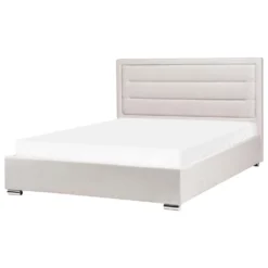 ROUEN - Bed Met Opbergruimte - Lichtbeige - 160 X 200 Cm - Polyester -VIDAXL Winkel 05cbe7ab19eb4d6a81c9491e525c8620