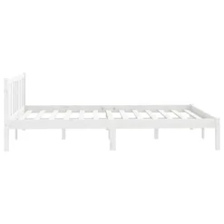 VidaXL - Bed Frame Met Hoofdeinde - Wit - Massief Grenenhout - 160x200 Cm -VIDAXL Winkel 068a365c2a31468c95e3c84dca01b911