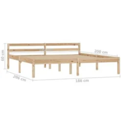 VidaXL - Bed Frame Met Hoofdeinde - Bruin - Massief Grenenhout - 180x200 Cm -VIDAXL Winkel 0840c7e8e52349f393d20c72d673fb1f