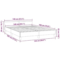 VidaXL - Tweepersoonsbed Met Hoofdeinde - Lichtgrijs - Fluweel - 140x190 Cm -VIDAXL Winkel 0983dece98c6489da8b0e3e954fd7539