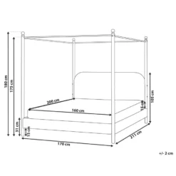DANNEMOIS - Tweepersoonsbed - Gebroken Wit - 160x200 Cm - Bouclé -VIDAXL Winkel 0f07a61e14604fb4bae48a8dc52e47a8