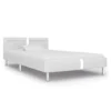 VidaXL - Bed Frame Met Hoofdeinde - LED - Wit -kunstleer - 90x200 Cm