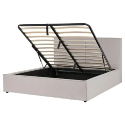 MOISSAC - Bed - Lichtgrijs - 160 X 200 Cm - Polyester