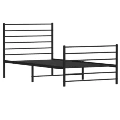 VidaXL - Bed Frame Met Hoofdeinde - Zwart - Metaal - 90x200 Cm
