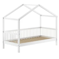 Huisbed Forrest 90x200cm - Massief Beukenhout - Wit