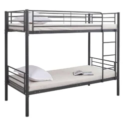 Stapelbed Dixie 90x200cm - Metaal - Mat Zwart