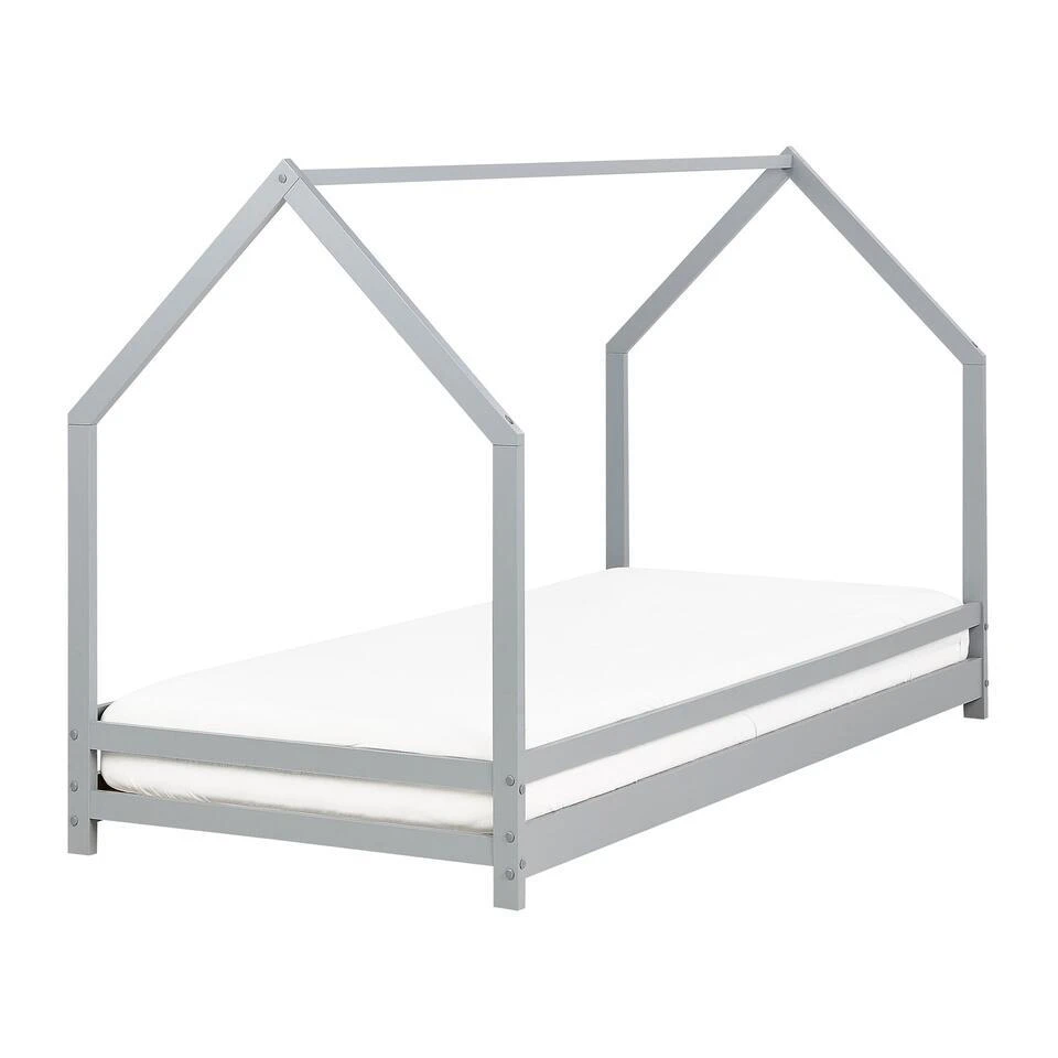 APPY - Kinderbed - Grijs - 90 X 200 Cm - Dennenhout 1 APPY - Kinderbed - Grijs - 90 X 200 Cm - Dennenhout