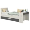 Bed Shipley 90x200 Met Bureau En Bedlade - Grenen/ Wit