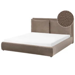 BAJONNA - Tweepersoonsbed - Bruin - 160 X 200 Cm - Bouclé