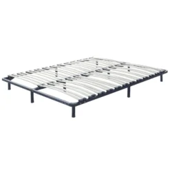 COMBOURG - Vrijstaande Lattenbodem - Zwart - 180 X 200 Cm - Staal