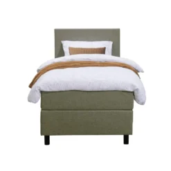 Boxspring Liv Egaal - Groen - 90x200 Cm - Ronde Poot