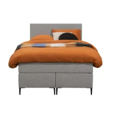Boxspring Liv Egaal - Lichtgrijs - 120x200 Cm - Slanke Poot