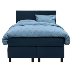 Boxspring Liv Egaal - Blauw - 120x200 Cm - Ronde Poot