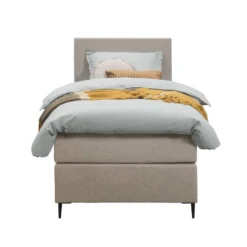Boxspring Liv Egaal - Beige - 90x200 Cm - Slanke Poot