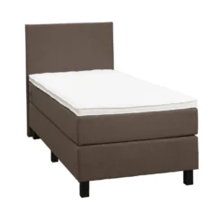 Boxspring Liv Egaal - Donkerbruin - 90x200 Cm - Vierkante Poot -VIDAXL Winkel 12848807 0300
