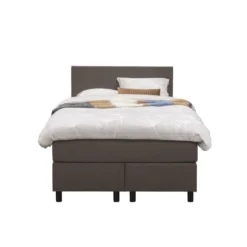 Boxspring Liv Egaal - Donkerbruin - 120x200 Cm - Ronde Poot