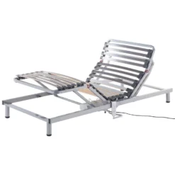 COMFORT - Elektrische Lattenbodem - Grijs - 90 X 200 Cm - Staal