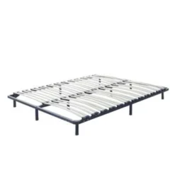 BASIC - Vrijstaande Lattenbodem - Zwart - 160 X 200 Cm - Staal