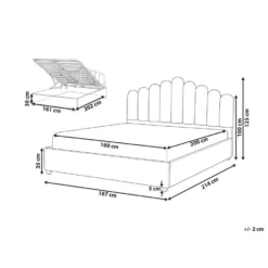 VINCENNES - Bed Met Opbergruimte - Roze - 160 X 200 Cm - Fluweel -VIDAXL Winkel 1550915b61ff401394c4f58039da409f