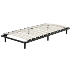 BASIC - Vrijstaande Lattenbodem - Zwart - 90 X 200 Cm - Staal