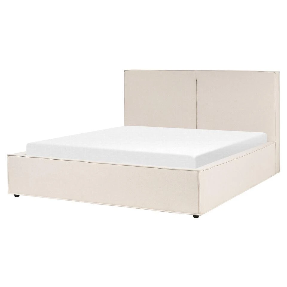MOISSAC - Bed - Beige - 160 X 200 Cm - Polyester 6 MOISSAC - Bed - Beige - 160 X 200 Cm - Polyester - Afbeelding 6