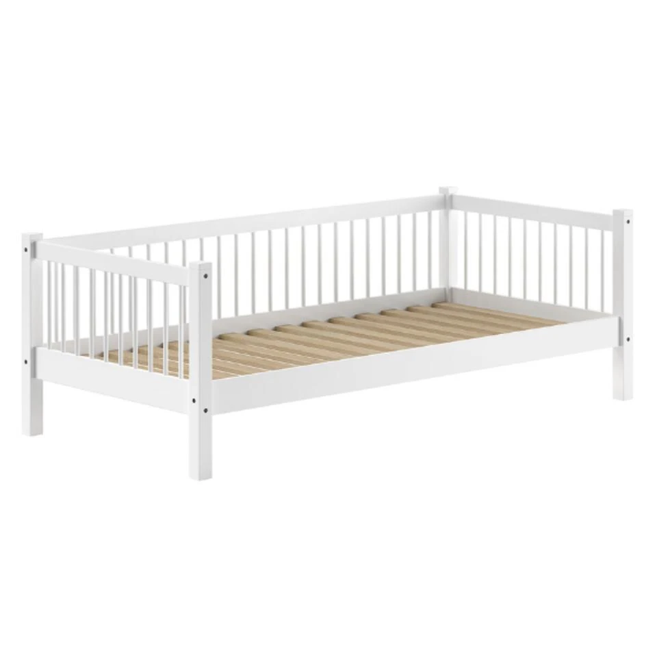 Huisbed Forrest 90x200cm - Massief Beukenhout - Wit 3 Huisbed Forrest 90x200cm - Massief Beukenhout - Wit - Afbeelding 3