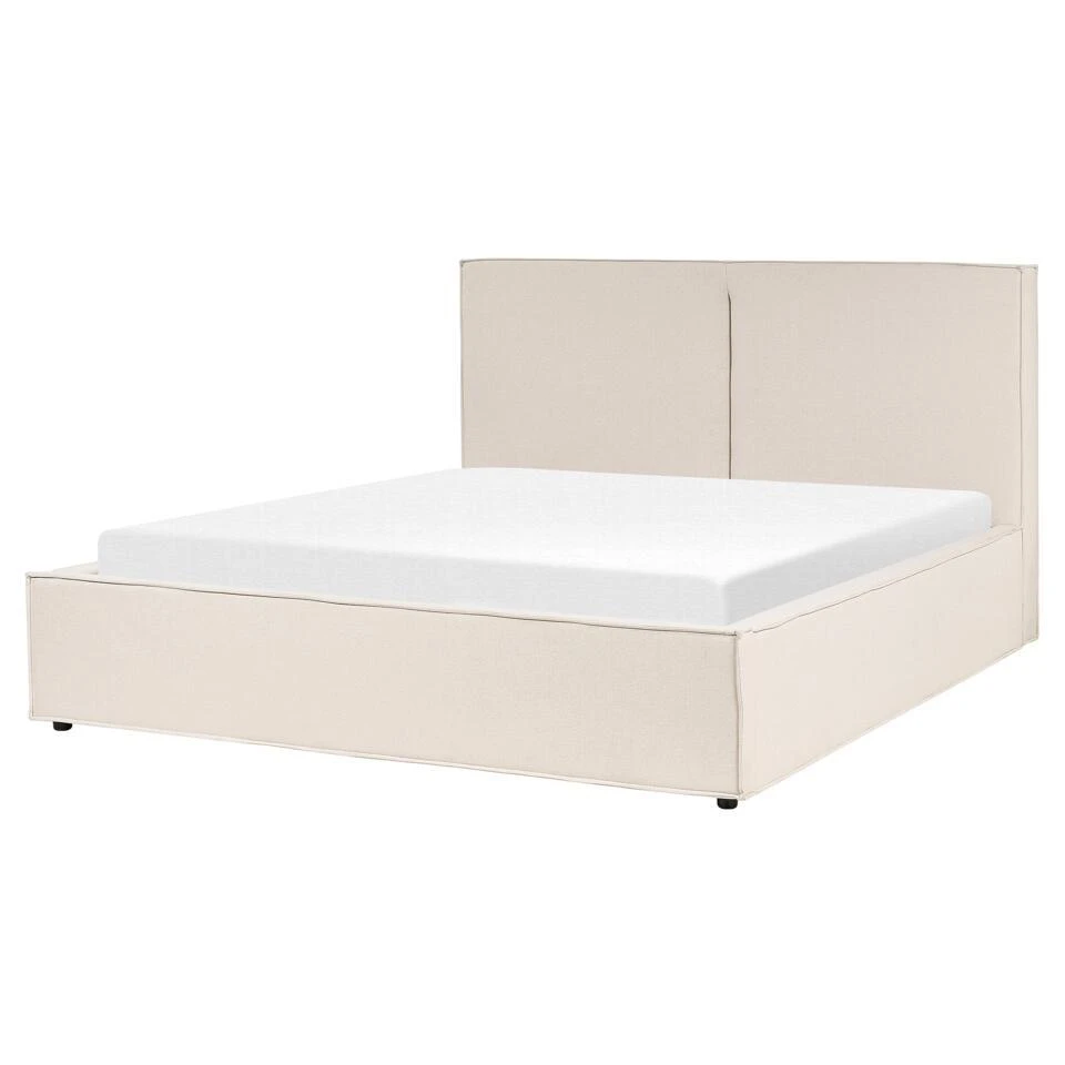 MOISSAC - Bed - Beige - 160 X 200 Cm - Polyester 9 MOISSAC - Bed - Beige - 160 X 200 Cm - Polyester - Afbeelding 9