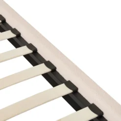 DANNEMOIS - Tweepersoonsbed - Beige - 160x200 Cm - Bouclé -VIDAXL Winkel 290dfb1d8cc44584a78c4e24c03fc587