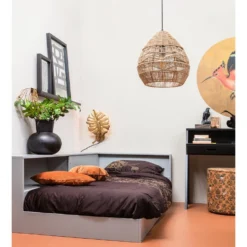 WOOOD Connect Hoekbed - Grenen - Betongrijs - 60x213x118 -VIDAXL Winkel 2ac20e4435994d87b415c491aef16e43