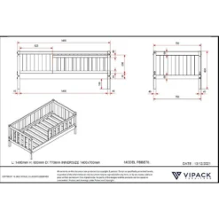 Peuterbed Petronille 70 X 140cm Dennenhout - Wit -VIDAXL Winkel 2cc6d9cfe80c4b22a3ffd2cbb63ebcbd