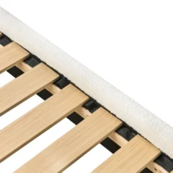 BELLEVUE - Eenpersoonsbed - Gebroken Wit - 90 X 200 Cm - Bouclé -VIDAXL Winkel 321f005b0e5146ffb1397de70bef89ef