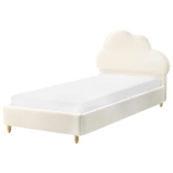 BELLEVUE - Eenpersoonsbed - Gebroken Wit - 90 X 200 Cm - Bouclé -VIDAXL Winkel 3386219485ea4196a4220b5106ca8c26