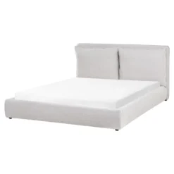 BAJONNA - Tweepersoonsbed - Lichtgrijs - 160 X 200 Cm - Stof -VIDAXL Winkel 3b870770fd9844ffa25f3c4730ef6c09