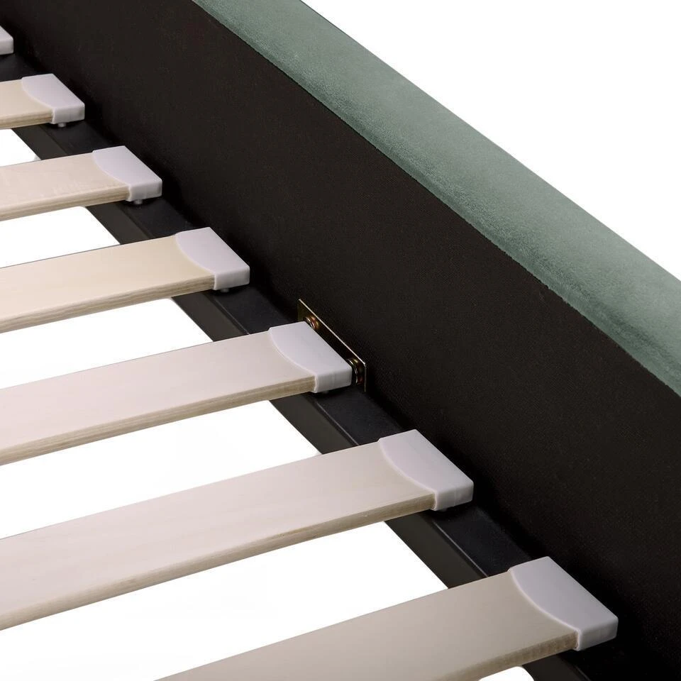 AMBILLOU - Tweepersoonsbed - Groen - 160 X 200 Cm - Fluweel 9 AMBILLOU - Tweepersoonsbed - Groen - 160 X 200 Cm - Fluweel - Afbeelding 9