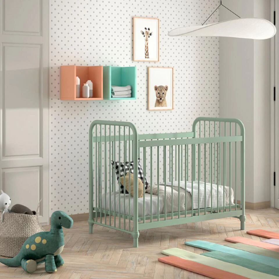 Vipack Babybed Bronxx - 60x120cm - Olijfgroen 2 Vipack Babybed Bronxx - 60x120cm - Olijfgroen - Afbeelding 2