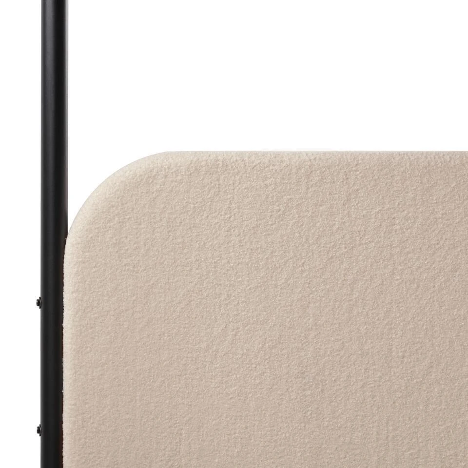 DANNEMOIS - Tweepersoonsbed - Taupe - 140x200 Cm - Bouclé 9 DANNEMOIS - Tweepersoonsbed - Taupe - 140x200 Cm - Bouclé - Afbeelding 9