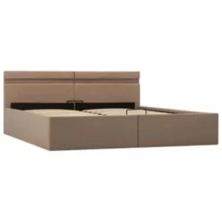 VidaXL - Bed Met Opbergruimte En LED - Cappuccino - Kunstleer - 160x200 Cm -VIDAXL Winkel 59780434b78c4a53bc9a0997d186d8b9