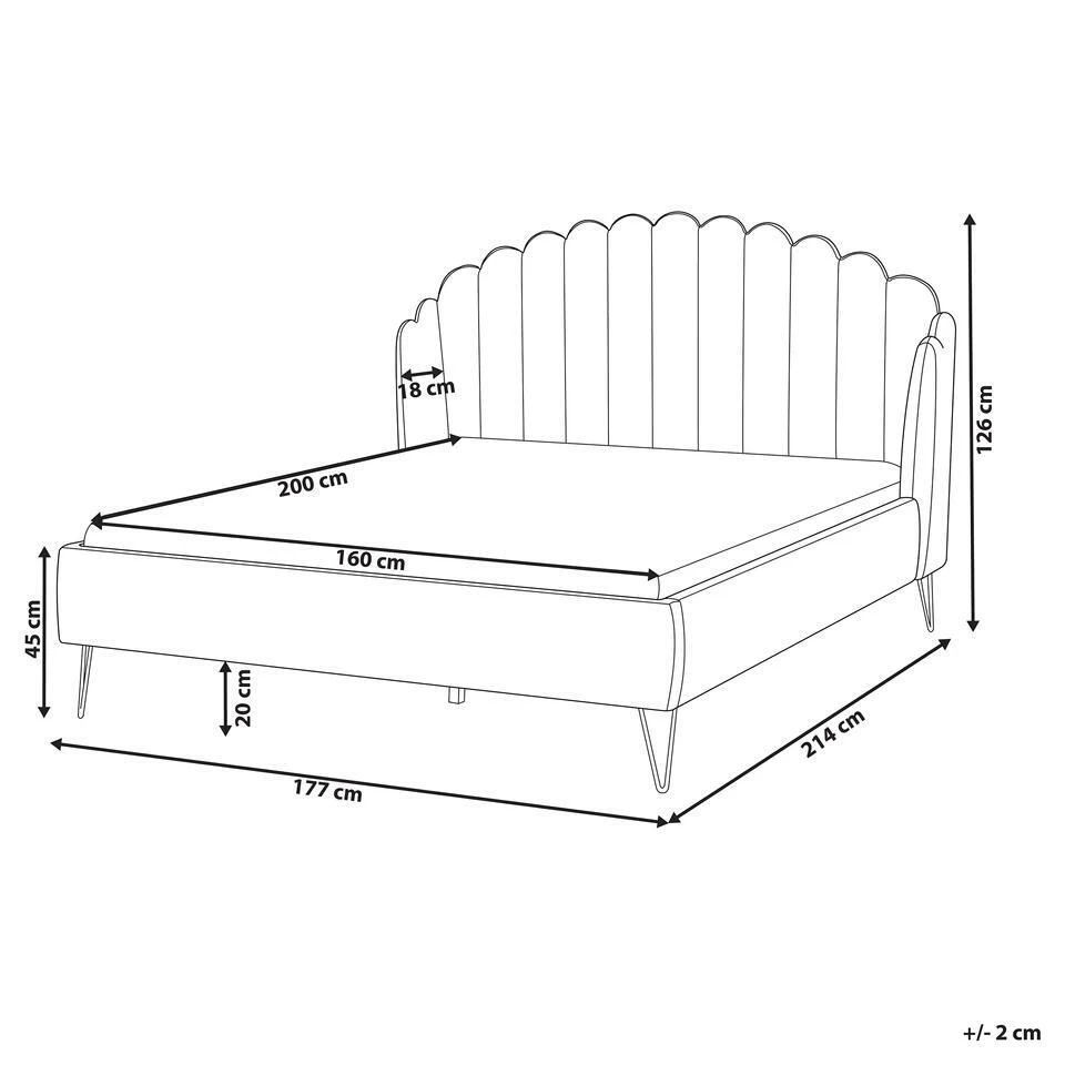 AMBILLOU - Tweepersoonsbed - Groen - 160 X 200 Cm - Fluweel 4 AMBILLOU - Tweepersoonsbed - Groen - 160 X 200 Cm - Fluweel - Afbeelding 4