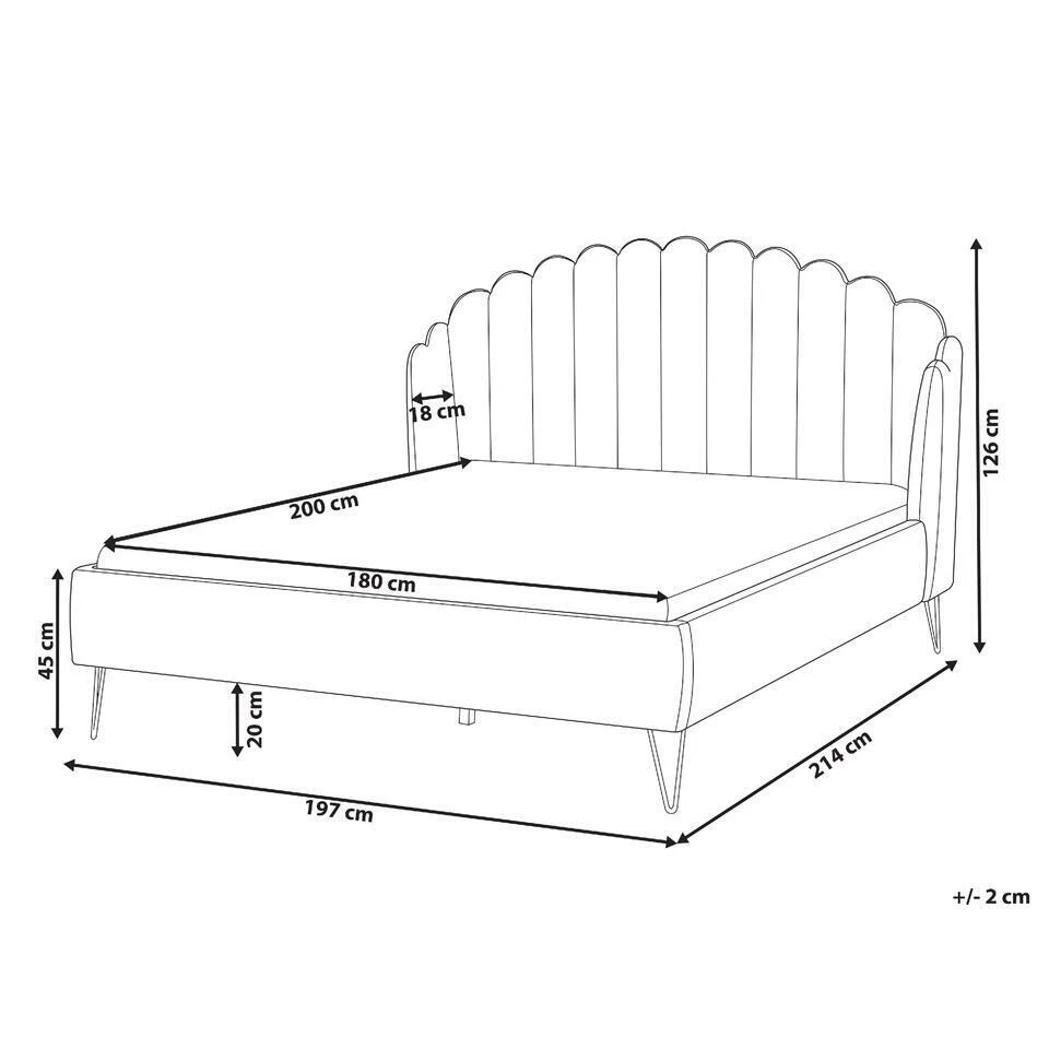 AMBILLOU - Tweepersoonsbed - Groen - 180 X 200 Cm - Fluweel 4 AMBILLOU - Tweepersoonsbed - Groen - 180 X 200 Cm - Fluweel - Afbeelding 4