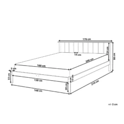 BARRET II - Tweepersoonsbed - Lichtbruin - 160 X 200 Cm - Dennenhout -VIDAXL Winkel 60b61077d87f4d6ba49f0e7bea53879c