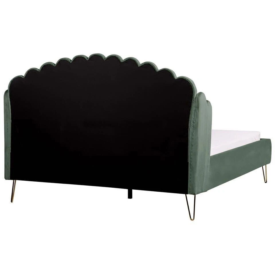 AMBILLOU - Tweepersoonsbed - Groen - 160 X 200 Cm - Fluweel 7 AMBILLOU - Tweepersoonsbed - Groen - 160 X 200 Cm - Fluweel - Afbeelding 7