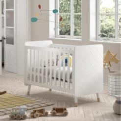 Babybed Billy - 60x120x93 Cm - Satijnwit -VIDAXL Winkel 6305b0cc2b6849b9b87150aee904abc6