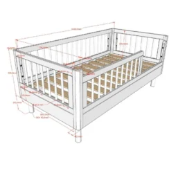 Peuterbed Forrest 70x140cm - Massief Beukenhout - Wit -VIDAXL Winkel 65952654f1824171983f86149c820ff1