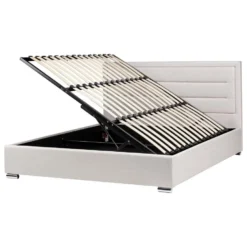 ROUEN - Bed Met Opbergruimte - Lichtbeige - 180 X 200 Cm - Polyester -VIDAXL Winkel 67c2c8c6d9b34856b4d7047179291027