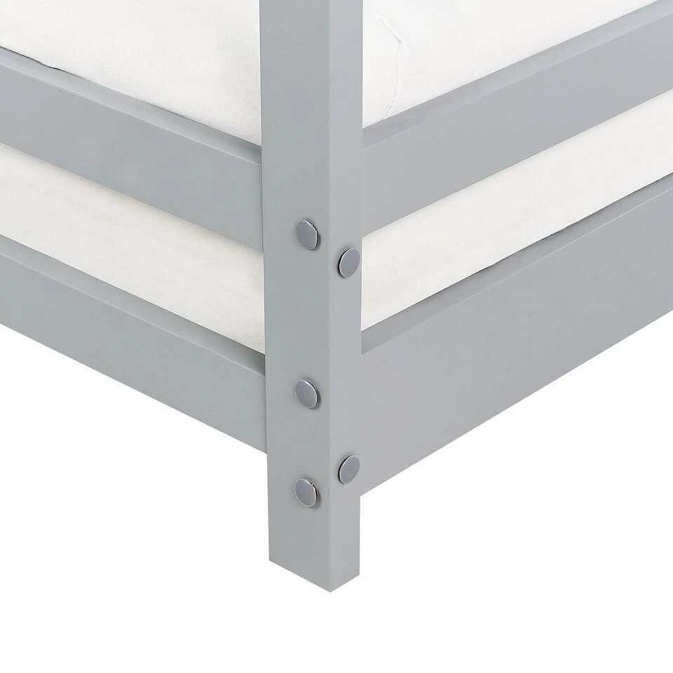 APPY - Kinderbed - Grijs - 90 X 200 Cm - Dennenhout 6 APPY - Kinderbed - Grijs - 90 X 200 Cm - Dennenhout - Afbeelding 6