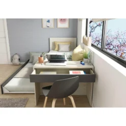 Bed Shipley 90x200 Met Bureau En Bedlade - Grenen/ Wit -VIDAXL Winkel 6fa5871afd994b3e8a28f29181438f2f