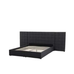 MILLAU - Tweepersoonsbed - Grijs - 160 X 200 Cm - Polyester -VIDAXL Winkel 7639fee412fb4412a39d880fb2b212a1