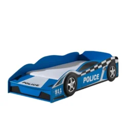 Vipack Peuterbed Politie Auto - Blauw - 77x148 Cm